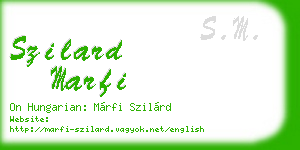 szilard marfi business card