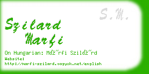 szilard marfi business card